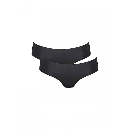 Γυναικείο εσώρουχο Slip laser cut Sloggi Zero Microfibre Hipster 10214689-0004/04 2PACK ΜΑΥΡΟ
