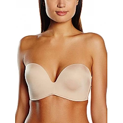 Σουτιέν Ultimate Strapless Push Up Hand Support Αόρατη Μπανέλα Βαθύ Ντεκολτέ Wonderbra W032D-Skin Μπεζ