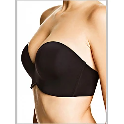 Σουτιέν Ultimate Strapless Push Up Hand Support Αόρατη Μπανέλα Βαθύ Ντεκολτέ Wonderbra W032D-1001 ΜΑΥΡΟ