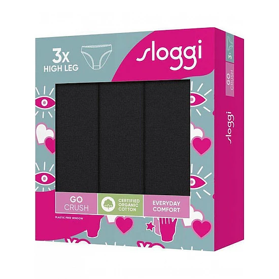 Γυναικείo εσώρουχo 3PACK TAI Sloggi GO Crush H High leg C3P 10219672-0004-ΜΑΥΡΟ