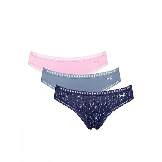 Γυναικείo εσώρουχo 3PACK sloggi GO Crush H Mini C3P 10219682-V004 ΡΟΖ ΡΑΦ ΜΠΛΕ