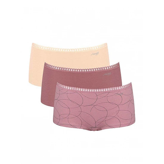 Γυναικείo εσώρουχo 3PACK sloggi GO Crush H Short C3P 10219652-V002-Σάπιο Μήλο