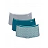 Γυναικείo εσώρουχo 3PACK sloggi GO Crush H Short C3P 10219652-V022 ΠΕΤΡΟΛ ΓΚΡΙ ΕΜΠΡΙΜΕ