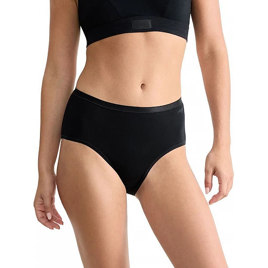 Γυναικεία slip 3 PACK 3 τεμαχίων Βαμβακερό Sloggi GO Daily Cotton MIDI 10222325-0004 ΜΑΥΡΟ