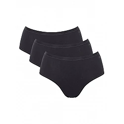 Γυναικεία slip 3 PACK 3 τεμαχίων Βαμβακερό Sloggi GO Daily Cotton MIDI 10222325-0004 ΜΑΥΡΟ