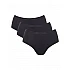 Γυναικεία slip 3 PACK 3 τεμαχίων Βαμβακερό Sloggi GO Daily Cotton MIDI 10222325-0004 ΜΑΥΡΟ