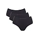 Γυναικεία slip 3 PACK 3 τεμαχίων Βαμβακερό Sloggi GO Daily Cotton MIDI 10222325-0004 ΜΑΥΡΟ