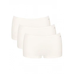Γυναικεία slip Boxer 3 PACK 3 τεμαχίων Βαμβακερό Sloggi GO Daily  Short 10222337-00GZ Silk White