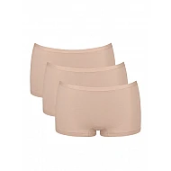 Γυναικεία slip Boxer 3 PACK 3 τεμαχίων Βαμβακερό Sloggi GO Daily  Short 10222337-00LZ BEIZE