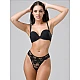 Γυναικείο Εσώρουχο Δαντέλα Slip Brazilian LUNA Amelia 25141-02 ΜΑΥΡΟ