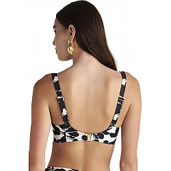 Γυναικείο μαγιό Bikini Top Strapless Blu4u 25366126D-02 D CUP Άσπρο-μαύρο