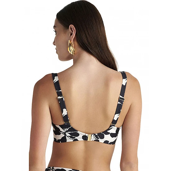 Γυναικείο μαγιό Bikini Top Strapless Blu4u 25366126D-02 D CUP Άσπρο-μαύρο