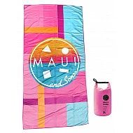 ΠΕΤΣΕΤΑ ΘΑΛΑΣΣΗΣ MICROFIBER 90x180cm σε αδιάβροχη θήκη 2lt Maui $ Sons  ORIGINAL SURF 4953