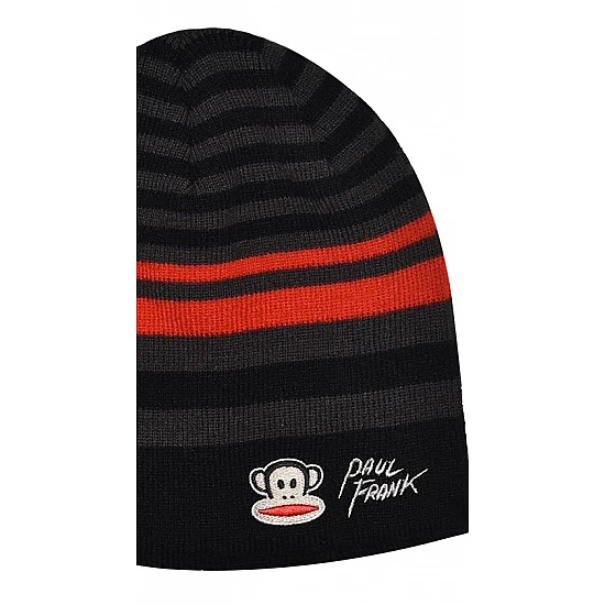 Παιδικό Σκουφάκι Πλεκτό Ακρυλικό One Size Ριγέ PAUL FRANK STAMION PF02008 ΜΑΥΡΟ