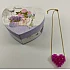 Κολιέ Miyuki Χειροποίητο Handmade Ανοξείδωτο Ατσάλι 3D φουσκωτή καρδιά Κούμπωμα Lobster clasp Συσκευασία Δώρου ΦΟΥΞΙΑ