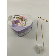 Κολιέ Miyuki Χειροποίητο Handmade Ανοξείδωτο Ατσάλι 3D φουσκωτή καρδιά Κούμπωμα Lobster clasp Συσκευασία Δώρου cristal