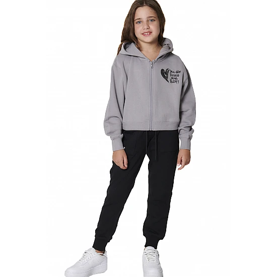ΠΑΙΔΙΚΟ FLEECE ΠΑΝΤΕΛΟΝΙ ΓΙΑ ΚΟΡΙΤΣΙΑ Body Action 022504-01-BLACK