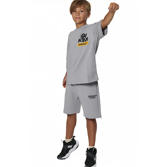ΠΑΙΔΙΚΗ ΒΕΡΜΟΥΔΑ TECH FLEECE ΓΙΑ ΑΓΟΡΙΑ Body Action 034604-01-ULTIMATE GREY