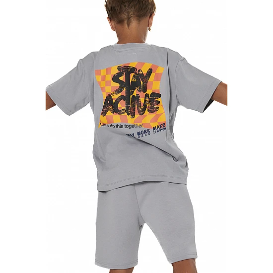ΠΑΙΔΙΚΗ ΒΕΡΜΟΥΔΑ TECH FLEECE ΓΙΑ ΑΓΟΡΙΑ Body Action 034604-01-ULTIMATE GREY