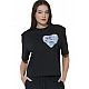 ΓΥΝΑΙΚΕΙΟ ΒΑΜΒΑΚΕΡΟ T-SHIRT Body Action 051624-01-BLACK
