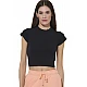 ΓΥΝΑΙΚΕΙΟ CROP T-SHIRT Body Action 051625-01-BLACK