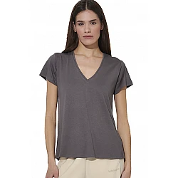 ΓΥΝΑΙΚΕΙΟ V-NECK T-SHIRT Body Action 051627-01-STEEL GREY