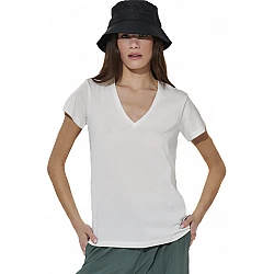 ΓΥΝΑΙΚΕΙΟ V-NECK T-SHIRT Body Action 051627-01-WHITE ALYSSUM
