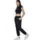 ΓΥΝΑΙΚΕΙΟ CROP T-SHIRT Body Action 051628-01-BLACK