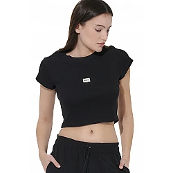 ΓΥΝΑΙΚΕΙΟ CROP T-SHIRT Body Action 051628-01-BLACK