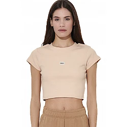 ΓΥΝΑΙΚΕΙΟ CROP T-SHIRT Body Action 051628-01-PEACH TAFFY