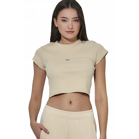 ΓΥΝΑΙΚΕΙΟ CROP T-SHIRT Body Action 051628-01-SUMMER SAND
