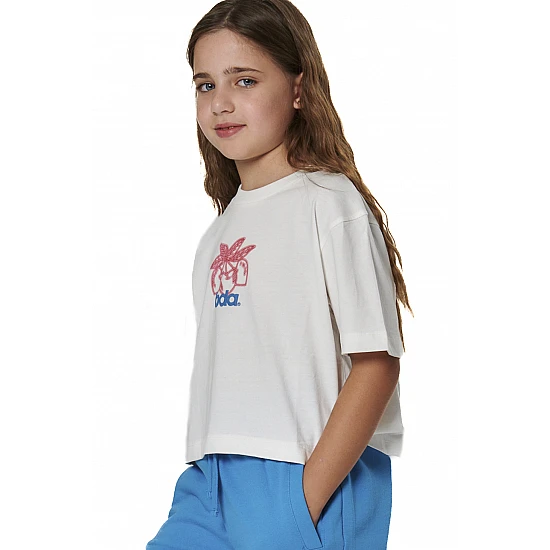 ΠΑΙΔΙΚΟ T-SHIRT ΓΙΑ ΚΟΡΙΤΣΙΑ Body Action 052603-01-WHITE ALYSSUM