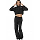 ΓΥΝΑΙΚΕΙΟ CROPPED ΦΟΥΤΕΡ ΜΕ ΚΟΥΚΟΥΛΑ Body Action 061524-01-BLACK