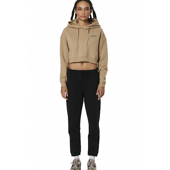 ΓΥΝΑΙΚΕΙΟ CROPPED ΦΟΥΤΕΡ ΜΕ ΚΟΥΚΟΥΛΑ Body Action 061524-01-TEAK BEIGE