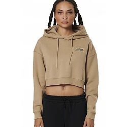 ΓΥΝΑΙΚΕΙΟ CROPPED ΦΟΥΤΕΡ ΜΕ ΚΟΥΚΟΥΛΑ Body Action 061524-01-TEAK BEIGE