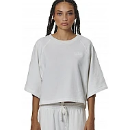 ΓΥΝΑΙΚΕΙΑ CROPPED ΜΠΛΟΥΖΑ  Body Action 061526-01-STAR WHITE