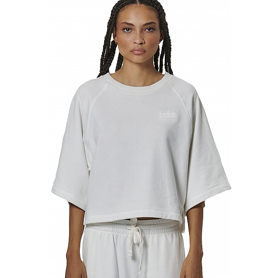 ΓΥΝΑΙΚΕΙΑ CROPPED ΜΠΛΟΥΖΑ  Body Action 061526-01-STAR WHITE