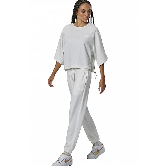 ΓΥΝΑΙΚΕΙΑ CROPPED ΜΠΛΟΥΖΑ  Body Action 061526-01-STAR WHITE