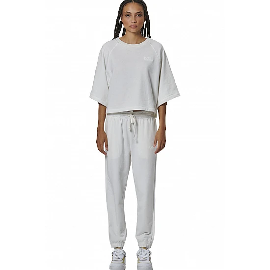 ΓΥΝΑΙΚΕΙΑ CROPPED ΜΠΛΟΥΖΑ  Body Action 061526-01-STAR WHITE