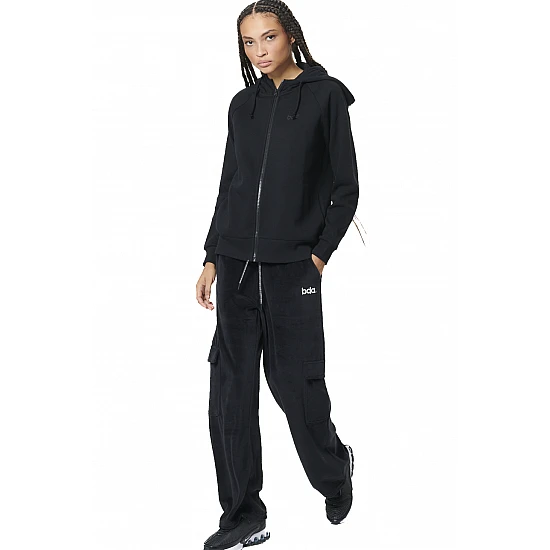 ΓΥΝΑΙΚΕΙΑ FLEECE ΖΑΚΕΤΑ ΜΕ ΚΟΥΚΟΥΛΑ  Body Action 071520-01-BLACK