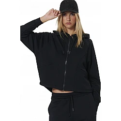 ΓΥΝΑΙΚΕΙΑ MODAL ΖΑΚΕΤΑ ΜΕ ΚΟΥΚΟΥΛΑ Body Action 071524-01-BLACK
