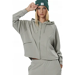 ΓΥΝΑΙΚΕΙΑ MODAL ΖΑΚΕΤΑ ΜΕ ΚΟΥΚΟΥΛΑ Body Action 071524-01-FOG GREEN
