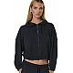 ΓΥΝΑΙΚΕΙΑ CROPPED ZΑΚΕΤΑ ΜΕ ΚΟΥΚΟΥΛΑ Body Action 071528-01-BLACK