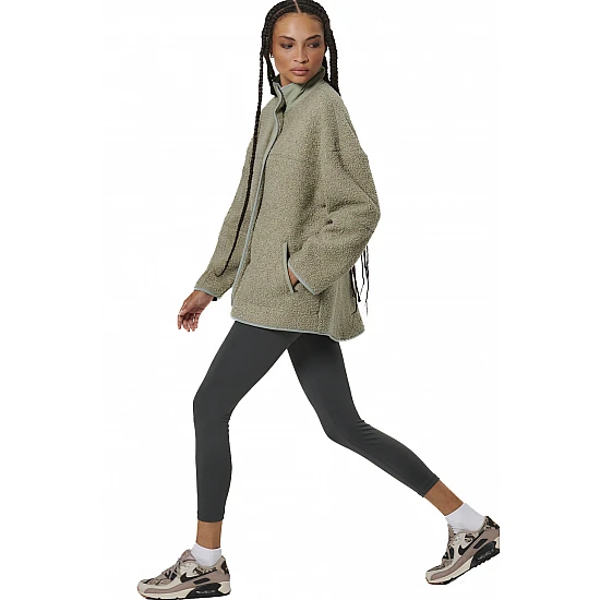 ΓΥΝΑΙΚΕΙΑ OVERSIZED BOUCLE-FLEECE ΖΑΚΕΤΑ Body Action 071530-01-FOG GREEN