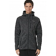 ΑΝΔΡΙΚΗ KNIT FLEECE ΖΑΚΕΤΑ ΜΕ ΚΟΥΚΟΥΛΑ Body Action 073528-01-BLACK SHADOW HEATHER