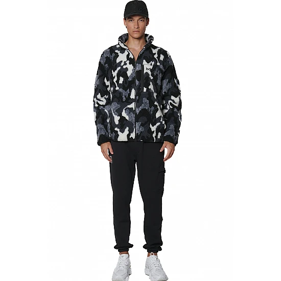 ΑΝΔΡΙΚΗ SHERPA ΖΑΚΕΤΑ  Body Action 073529-01-CAMO BLACK GREY