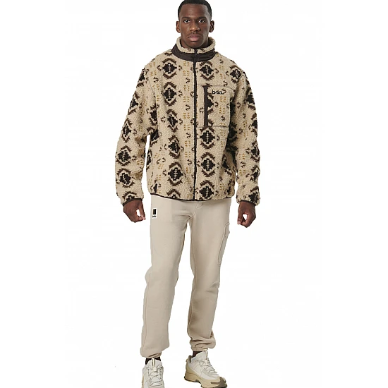 ΑΝΔΡΙΚΗ SHERPA ΖΑΚΕΤΑ  Body Action 073529-01-ECRU BROWN WINTER PASS