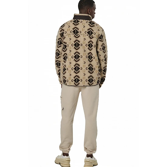 ΑΝΔΡΙΚΗ SHERPA ΖΑΚΕΤΑ  Body Action 073529-01-ECRU BROWN WINTER PASS