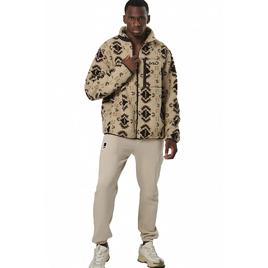 ΑΝΔΡΙΚΗ SHERPA ΖΑΚΕΤΑ  Body Action 073529-01-ECRU BROWN WINTER PASS