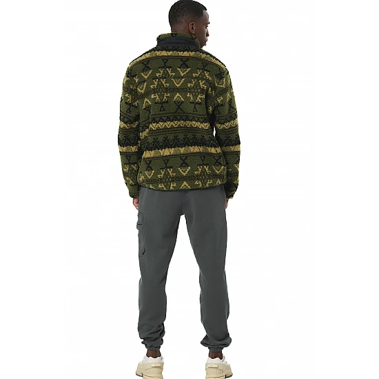 ΑΝΔΡΙΚΗ SHERPA ΖΑΚΕΤΑ  Body Action 073529-01-GREEN BLACK WINTER PASS